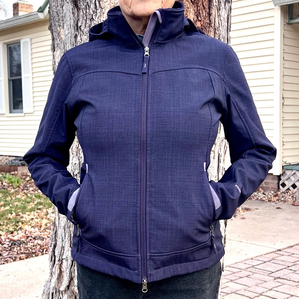 Free Country Purple Hooded Fleece Lined Jacket SZ S! EUC! - Picture 2 of 16